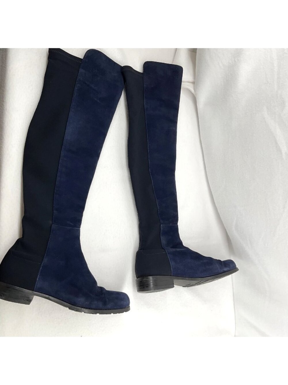 Stuart Weitzman 5050 Over the knee suede navy blue boots SZ6m